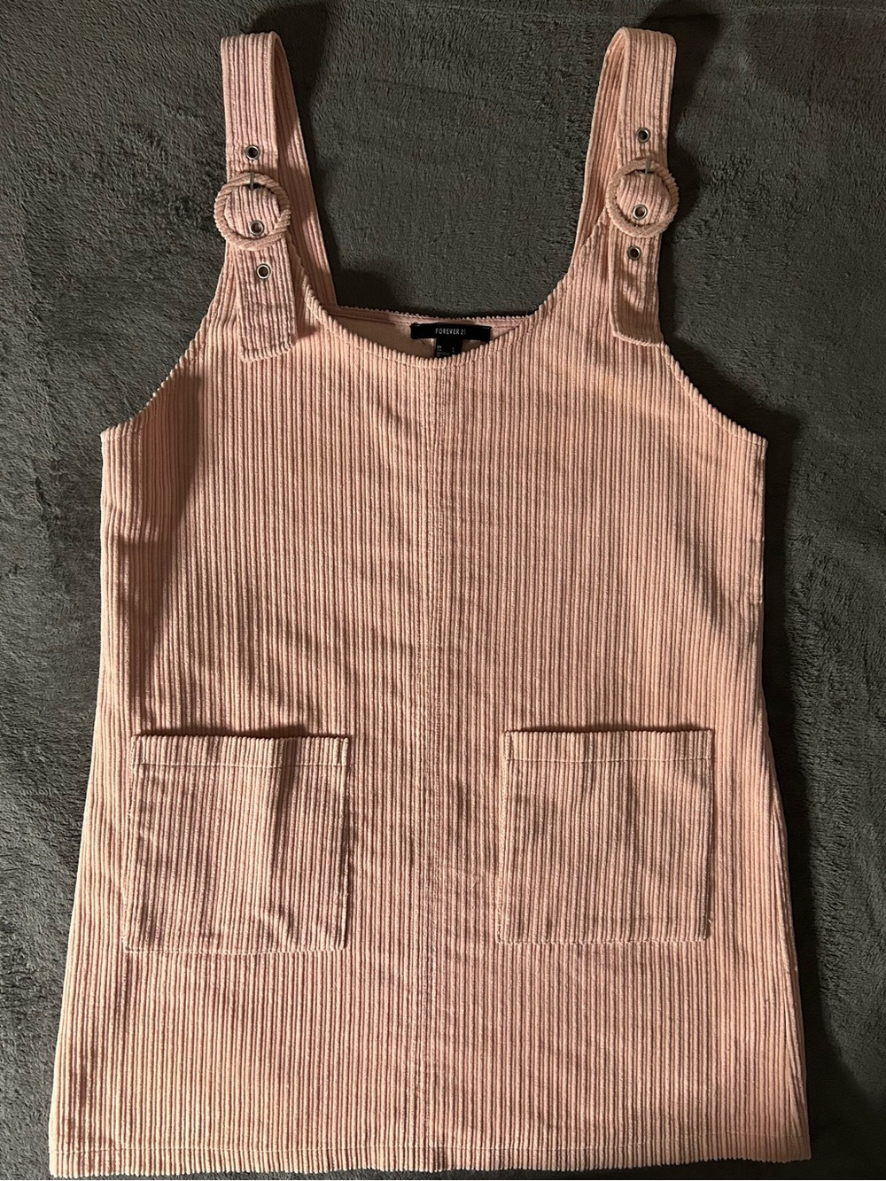 Forever 21 Blush Pink Ribbed Overalls